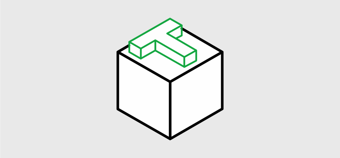 Isometric illustration of CNC machined block with complex 3D cutout.